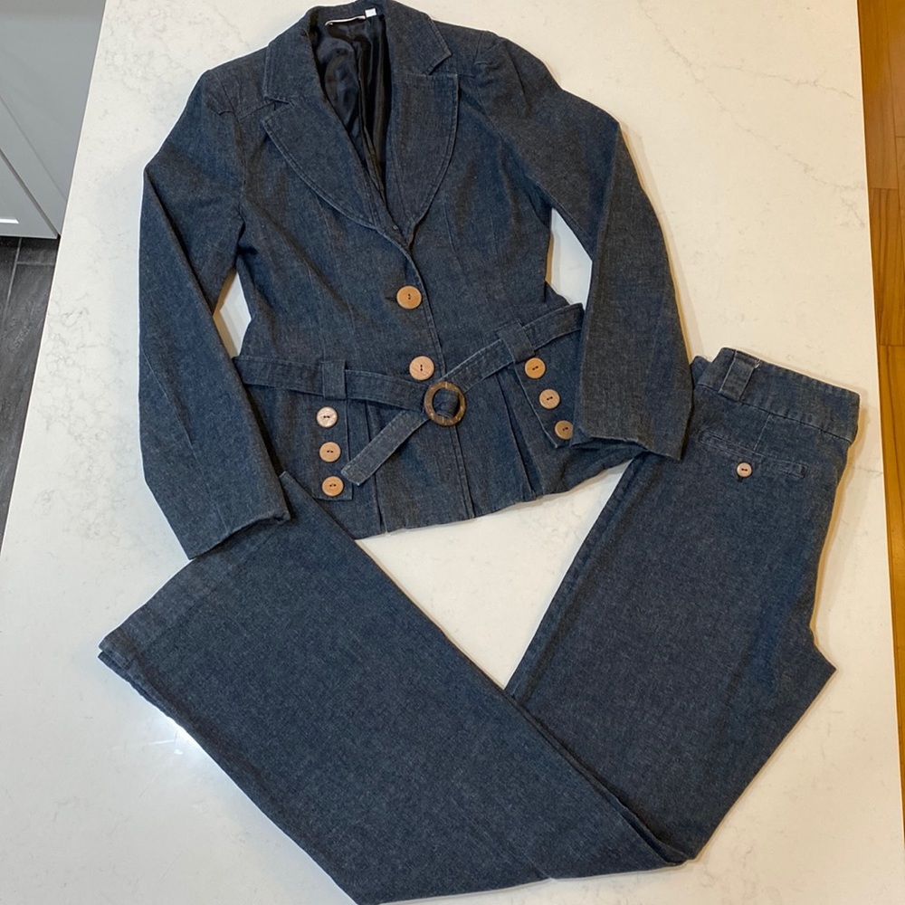 Denim suit set